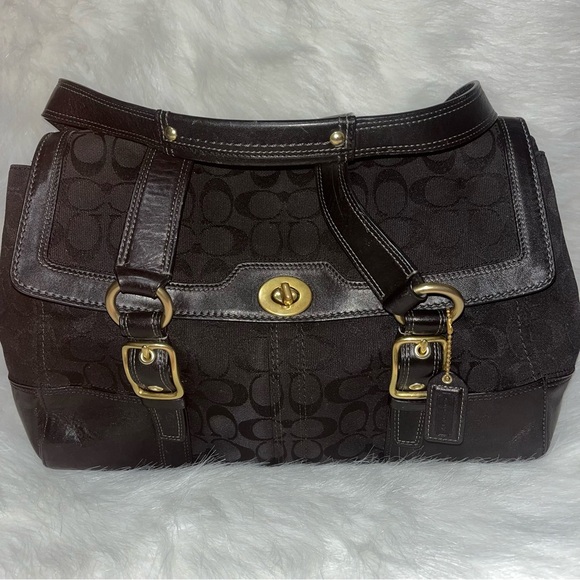Coach Handbags - Coach Vintage Satchel With Gold Hardware